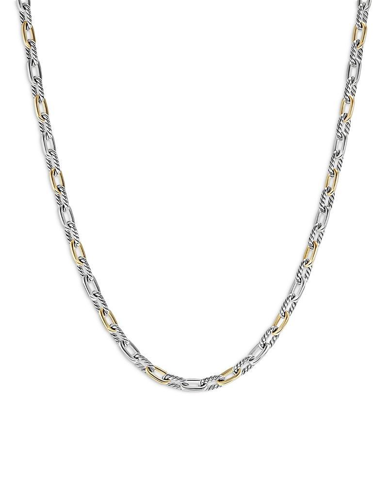 Womens Madison Chain Necklace in Sterling Silver with 18K Yellow Gold Product Image