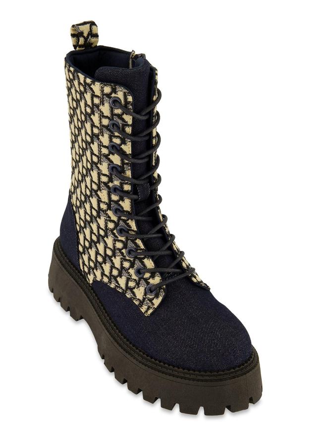 Womens Low Platform Combat Boots Product Image