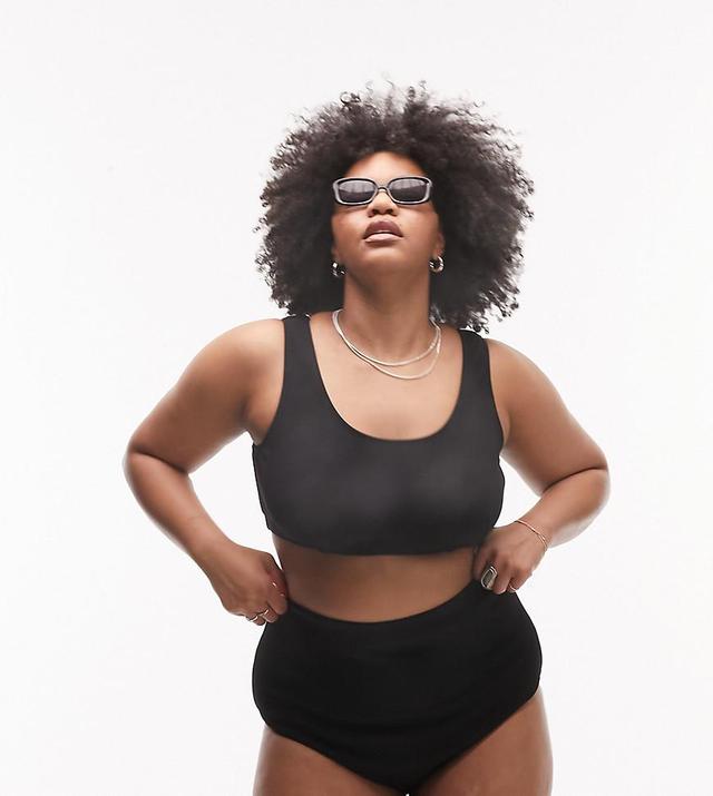 Topshop Curve rib crop bikini top Product Image