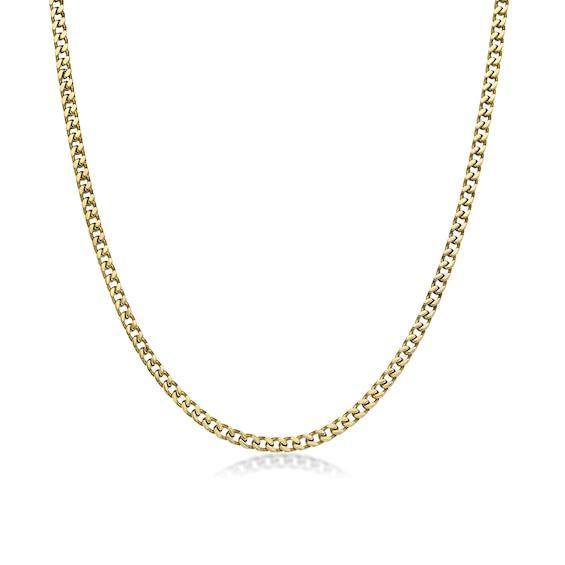 Men's 4.0mm Brushed-Finish Foxtail Chain Necklace in Solid Stainless Steel with Yellow IP - 22" Product Image