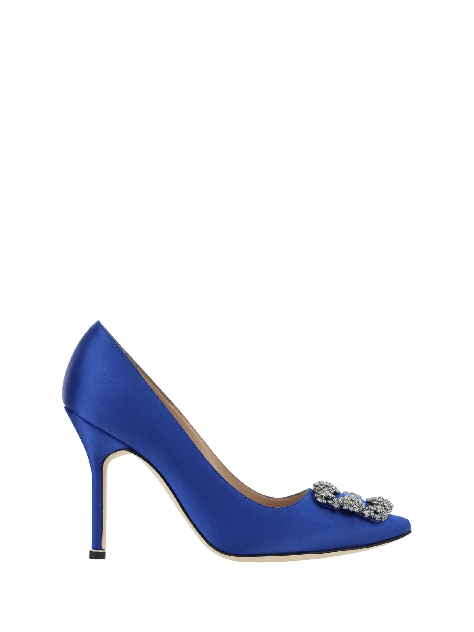 Hangisi Crystal-embellished Pumps In Blue Product Image