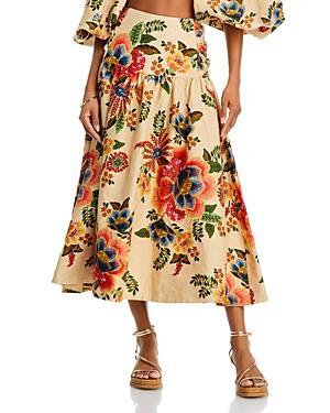 Farm Rio Delicate Garden Midi Skirt Product Image