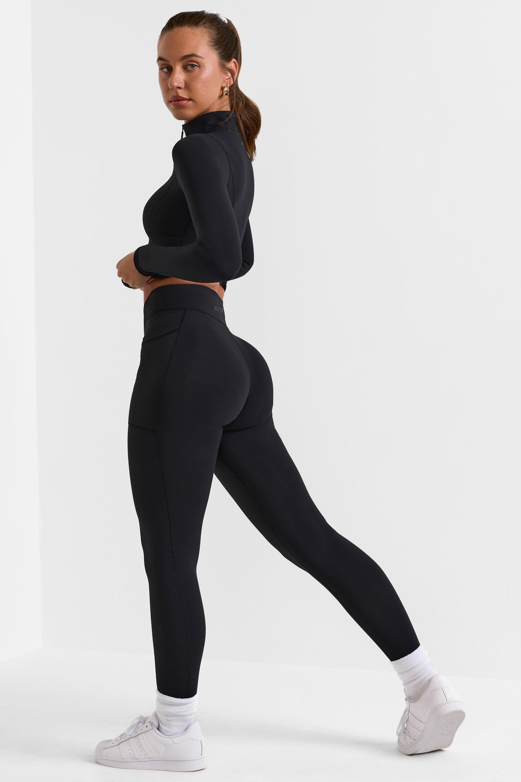 Full Length Leggings with Pockets in Black Product Image