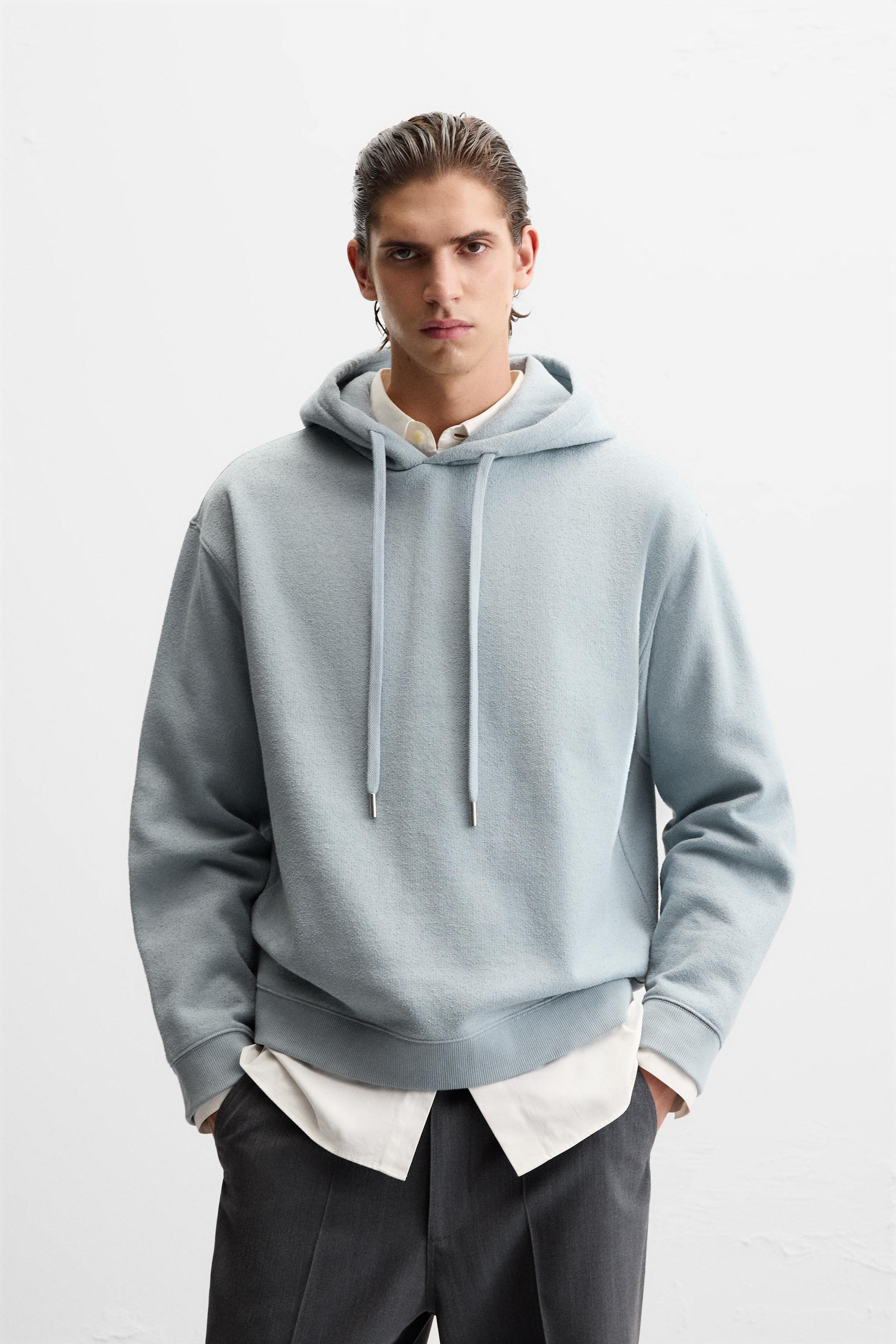 TEXTURED HOODED SWEATSHIRT Product Image