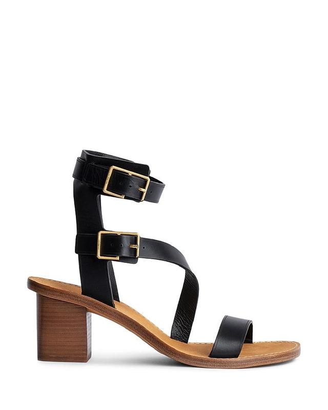 Zadig & Voltaire Womens Cecilia Double Buckle Block Heel Sandals Product Image