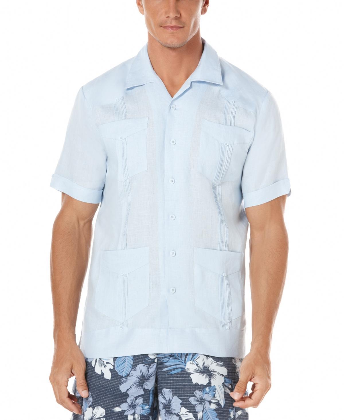 Cubavera Mens Big & Tall Short-Sleeve 4-Pocket 100% Linen Guayabera Shirt Product Image