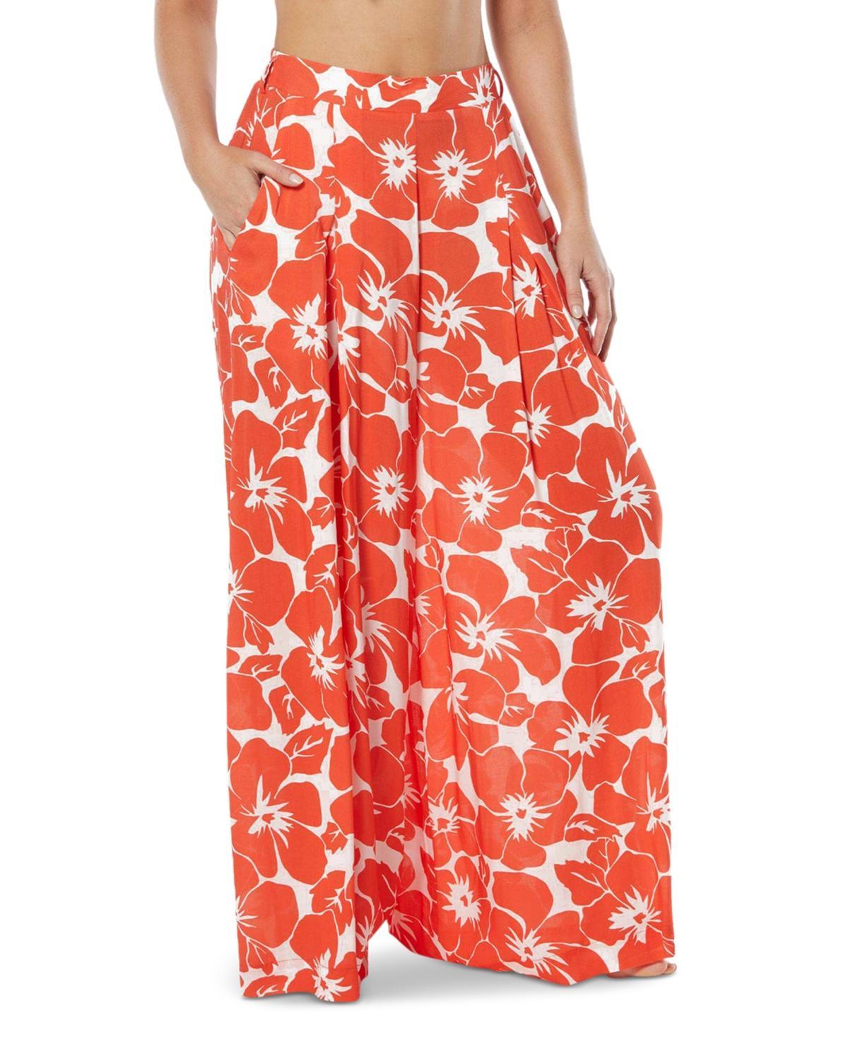 Vince Camuto Womens Printed Wide-Leg Cover-Up Pants Product Image