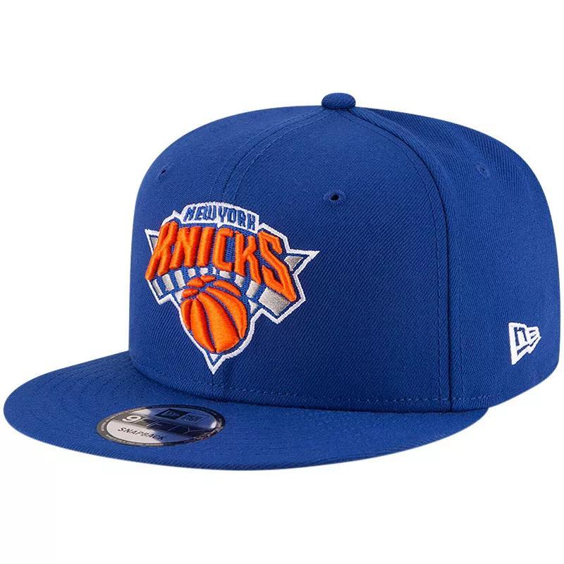 Mens New Era Royal New York Knicks Official Team Color 9FIFTY Adjustable Snapback Hat Product Image