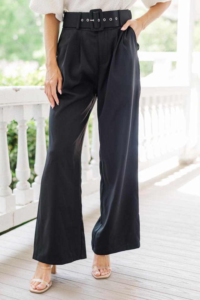 Seal The Deal Black Pleated Trousers Female Product Image