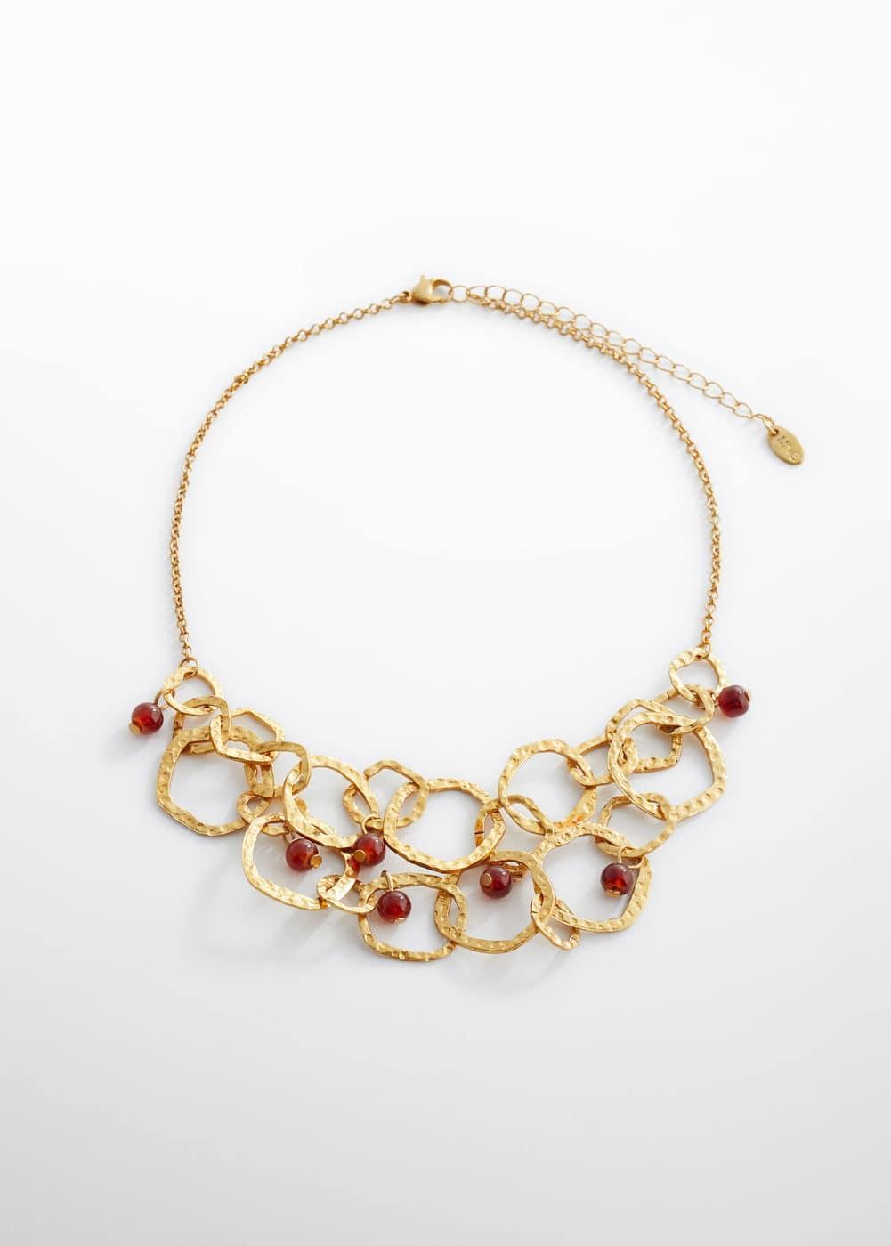 MANGO - Combined hoops necklace - One size - Women Product Image