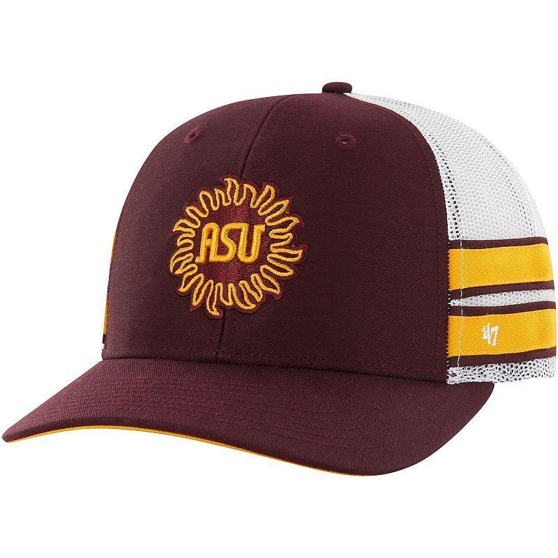 Mens 47 Maroon Arizona State Sun Devils Straight Eight Adjustable Trucker Hat Product Image