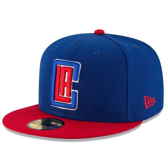 Mens New Era Royal/Red LA Clippers Official Team Color 2Tone 59FIFTY Fitted Hat Product Image