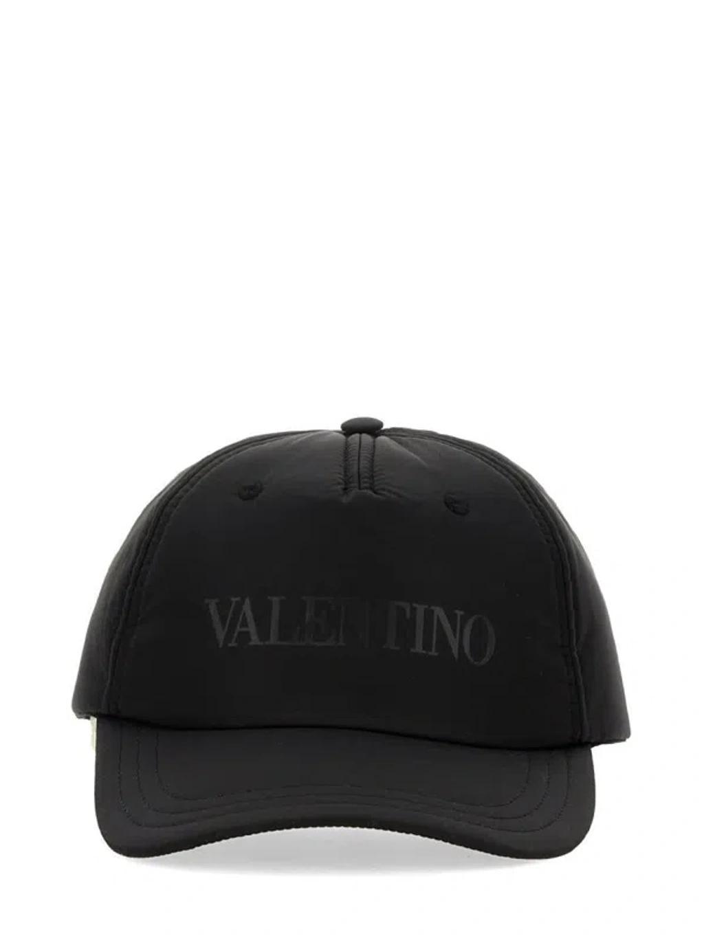 VALENTINO GARAVANI Valentino Logo Printed Baseball Cap In Black Product Image