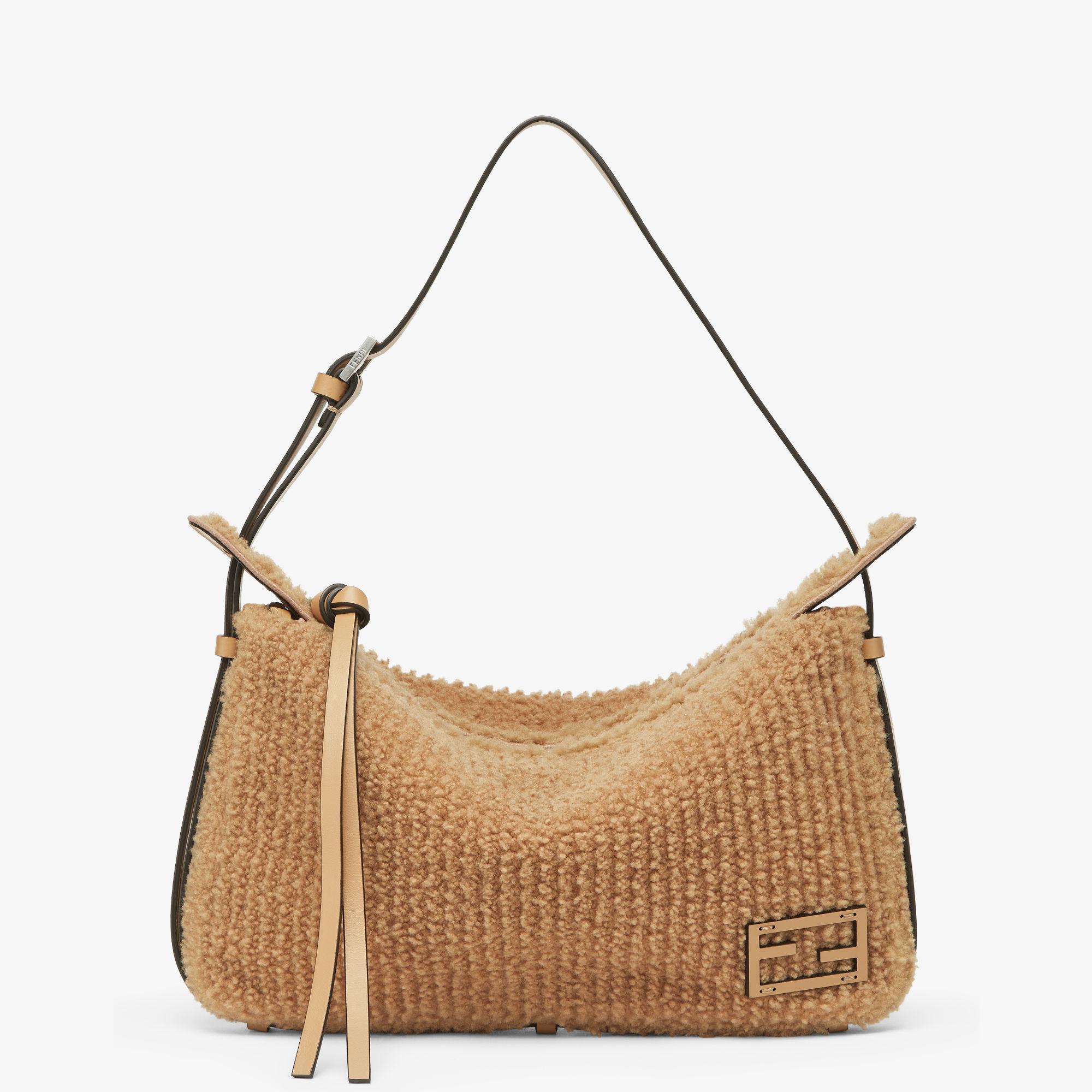 Simply Fendi MediumBeige sheepskin bag Product Image