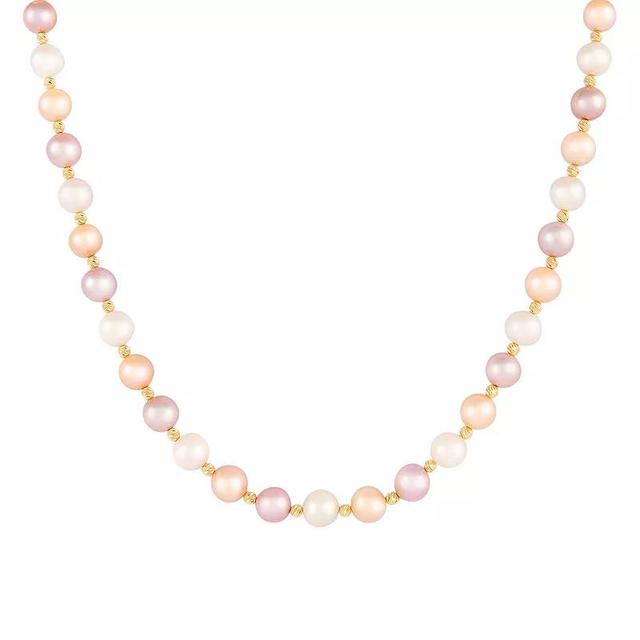 14k Gold Freshwater Cultured Pearl Necklace, Womens White Product Image