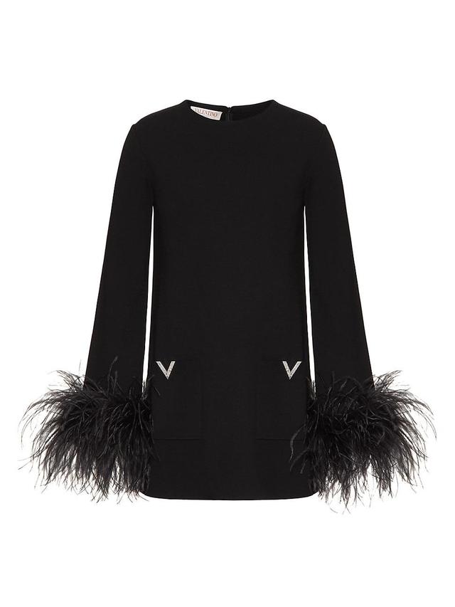 Womens Stretched Viscose Jumper With Feathers Product Image