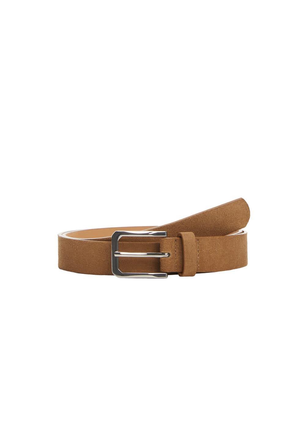 MANGO MAN - Suede belt beigeMen Product Image