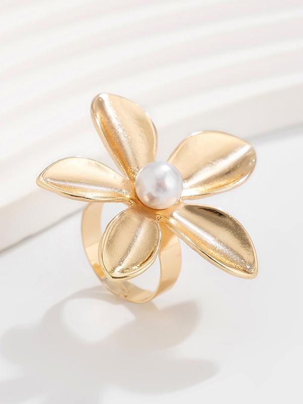 Flower Shape Shiny Rings Accessories Product Image