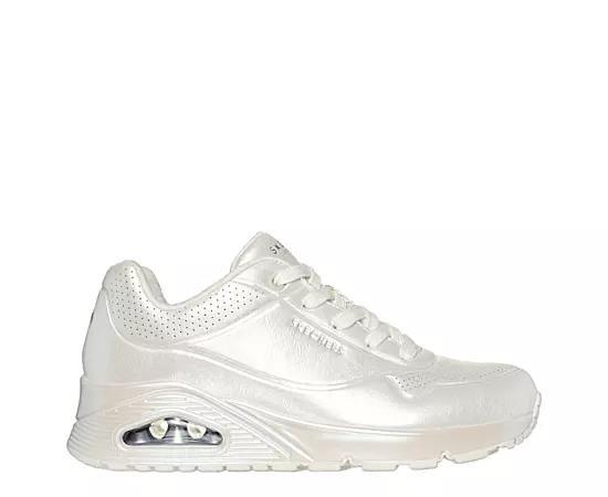 Skechers Street Womens Uno - Pearl Princess Casual Sneakers from Finish Line - White Pearlized Product Image