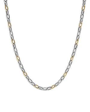 Womens Madison Chain Necklace in Sterling Silver with 18K Yellow Gold Product Image