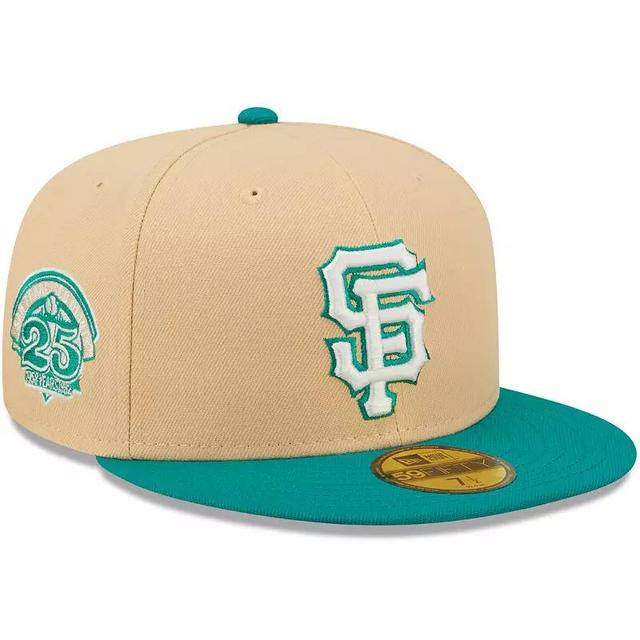 Mens New Era Natural/Teal San Francisco Giants Mango Forest 59FIFTY fitted hat Product Image