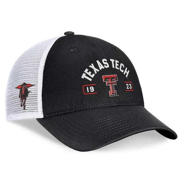 Top of the World Mens Black Texas Tech Red Raiders Free Kick Trucker Adjustable Hat - Black, White Product Image