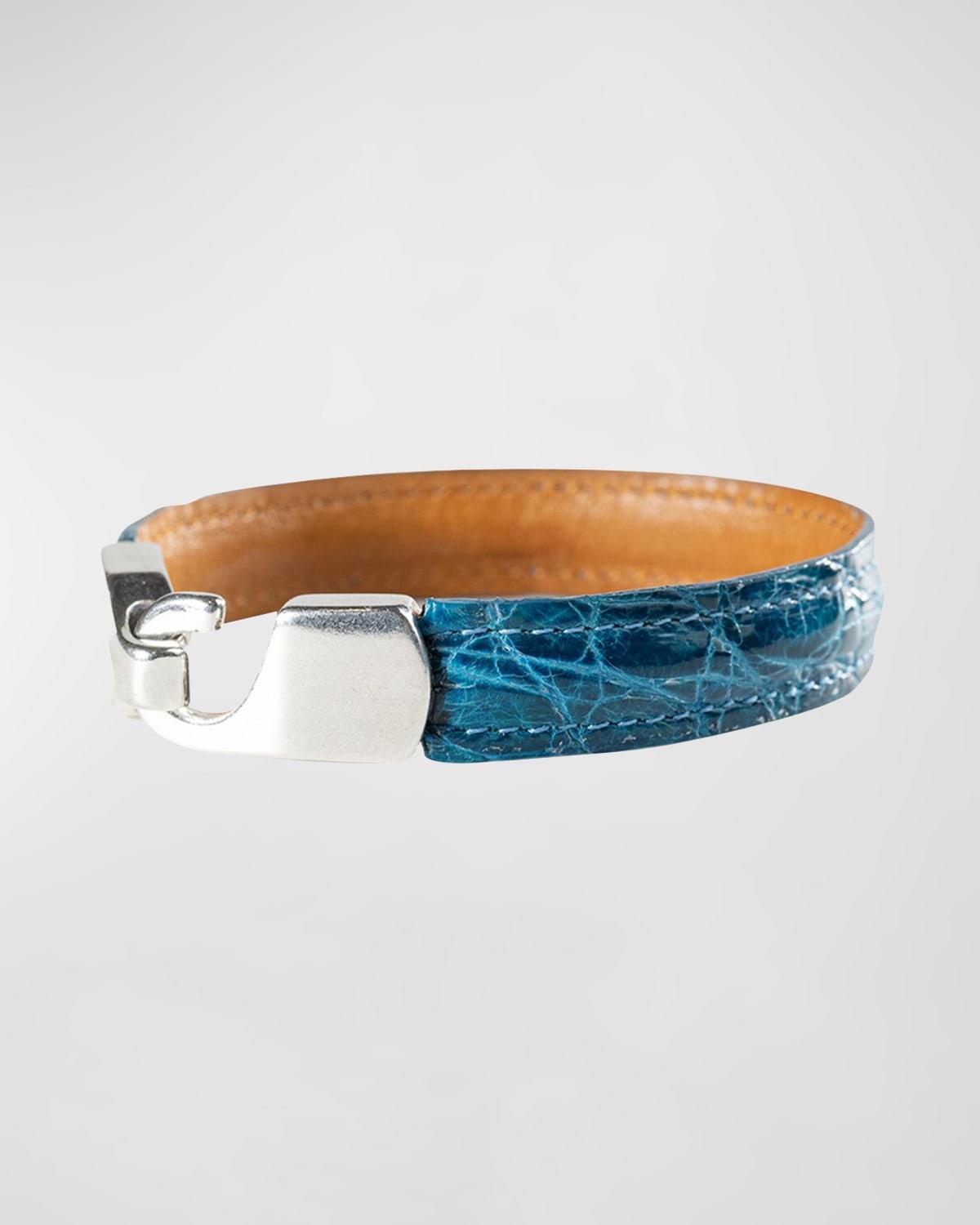 Mens Alligator Leather Bracelet Product Image