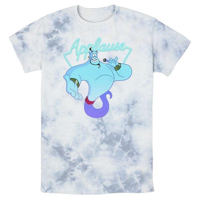 Mens Disney Aladdin Genie Applause Neon Sign Portrait Bomabrd Wash Tee Multicolor Product Image