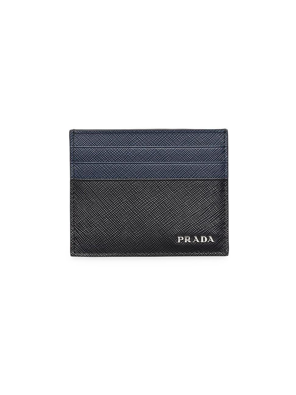 Mens Saffiano Leather Card Holder Product Image