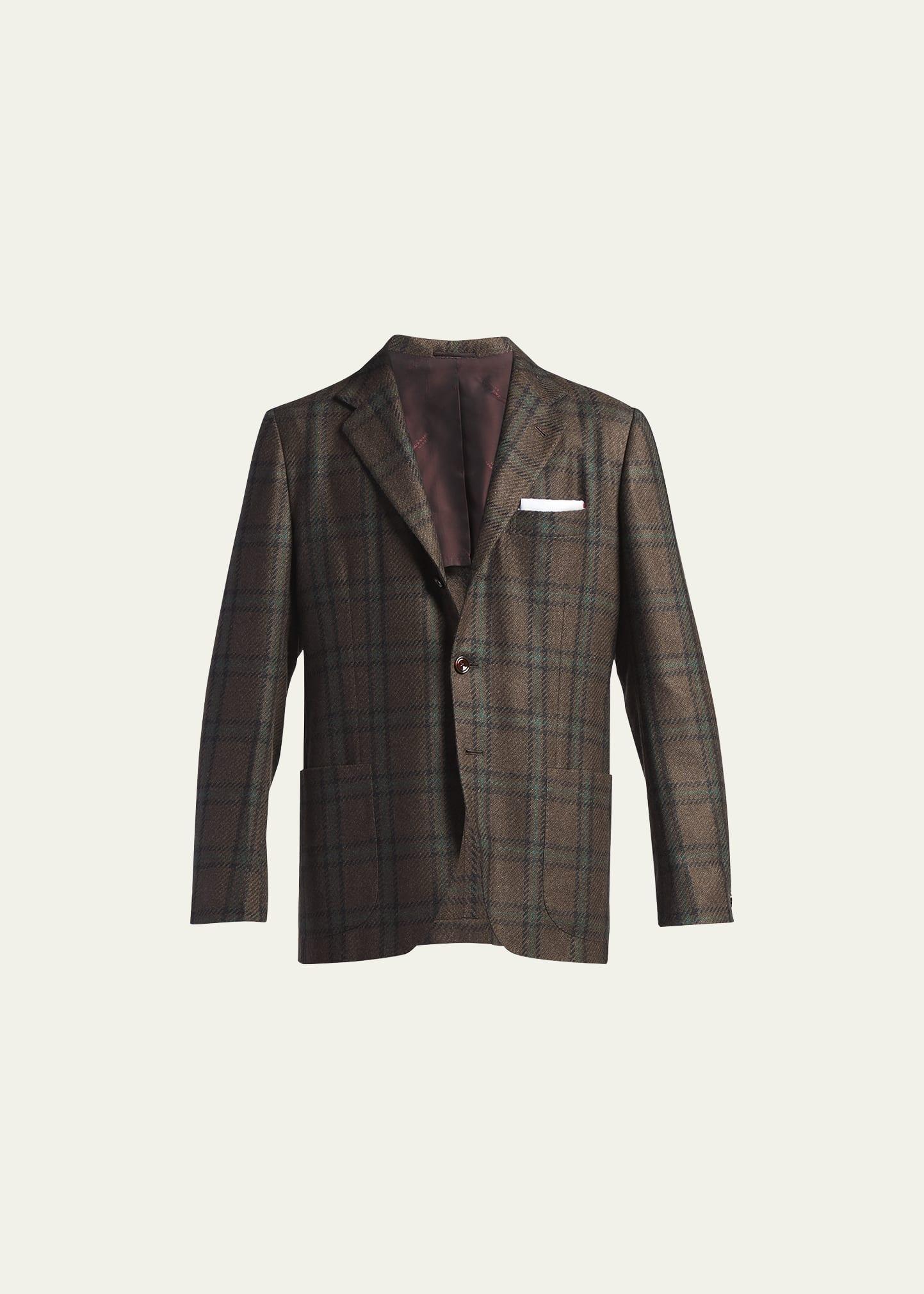 Mens Houndstooth Cashmere-Wool Sport Coat Product Image