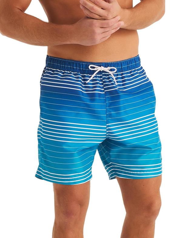 Nautica Mens Ombre Stripe Full Elastic 6 Swim Trunks Product Image