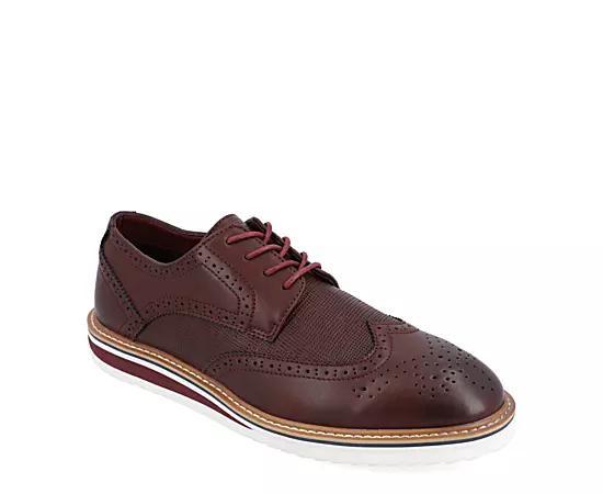 Vance Co. Warrick Mens Wingtip Derby Shoes Red Product Image