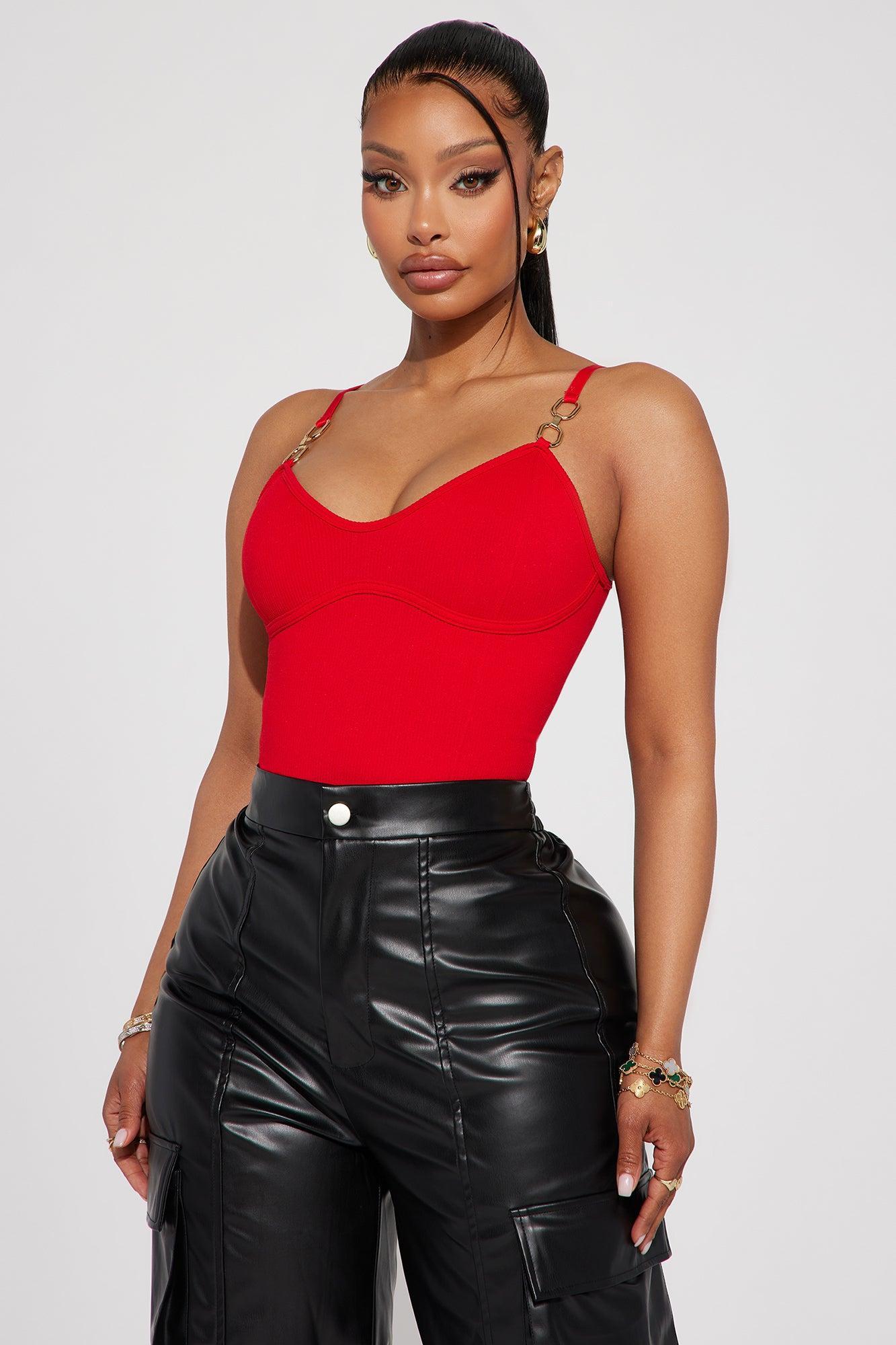 More Than You Can Handle Chain Top - Red product image