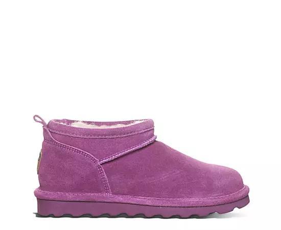 Bearpaw Super Shorty Womens Suede Winter Boots Hypnotic Purple Product Image