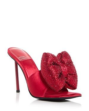 Jeffrey Campbell Womens Bow-Down Embellished High Heel Slide Sandals Product Image