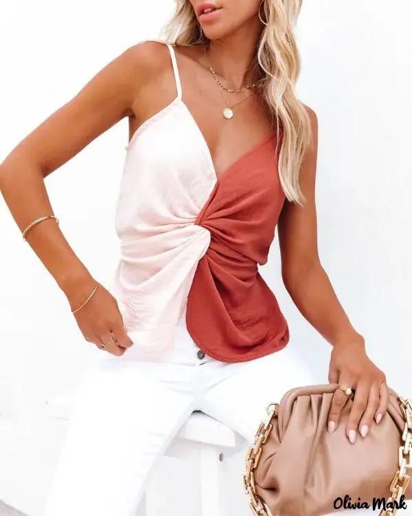 Olivia Mark – Colorblock Cable Cami Top Product Image