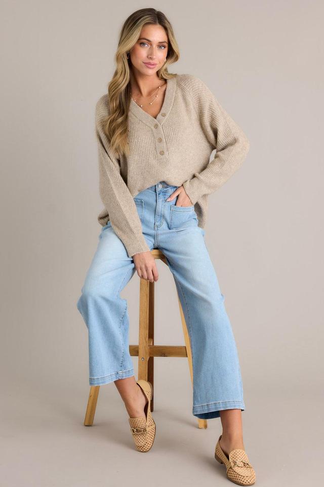 Seraphic Melody Light Wash Wide Leg Jeans Product Image