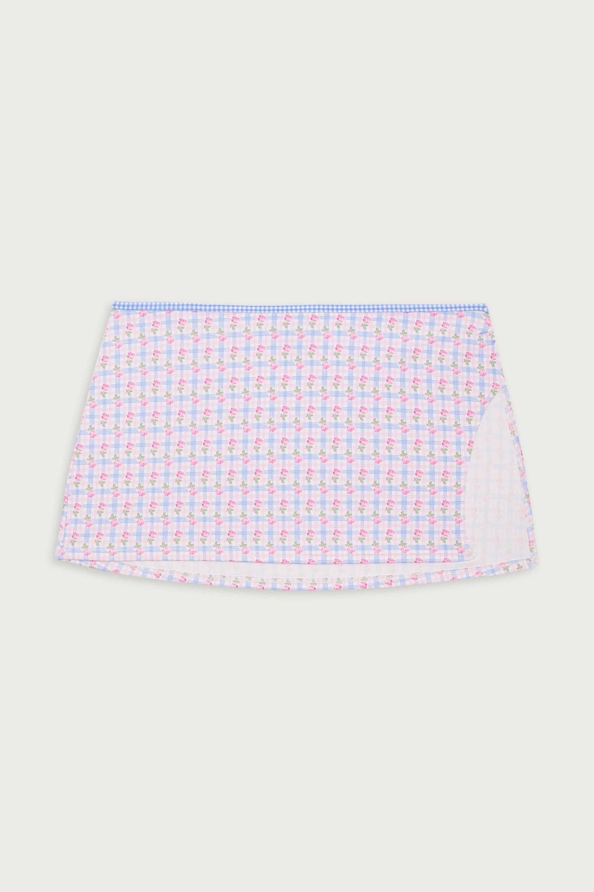 Marly Plaid Mini Skirt - Rose Picnic Product Image