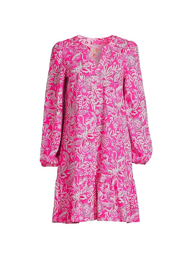 Lilly Pulitzer Alyssa Long Sleeve Dress (Passion Fruit Absolutely Flamazing) Women's Dress Product Image