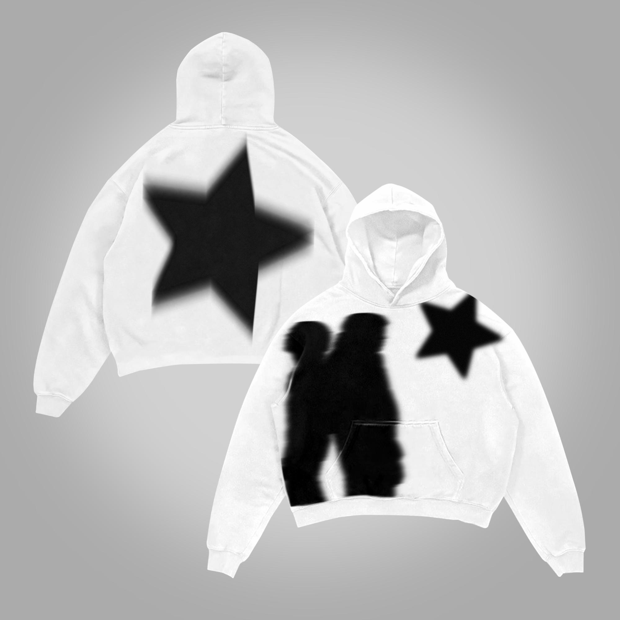 Virtual Shadow Graphics Cotton Hoodie Product Image