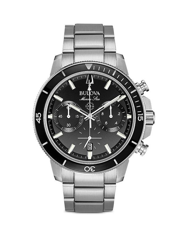 Men's Bulova Marine Star Chronograph Watch with Black Dial (Model: 96B272) Product Image