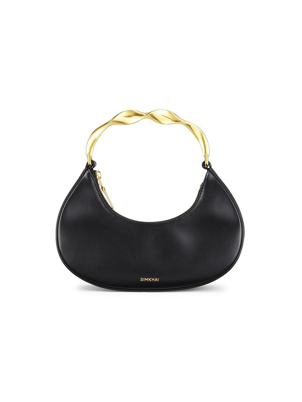 Womens Nixi Leather Twist Handle Hobo Bag Product Image