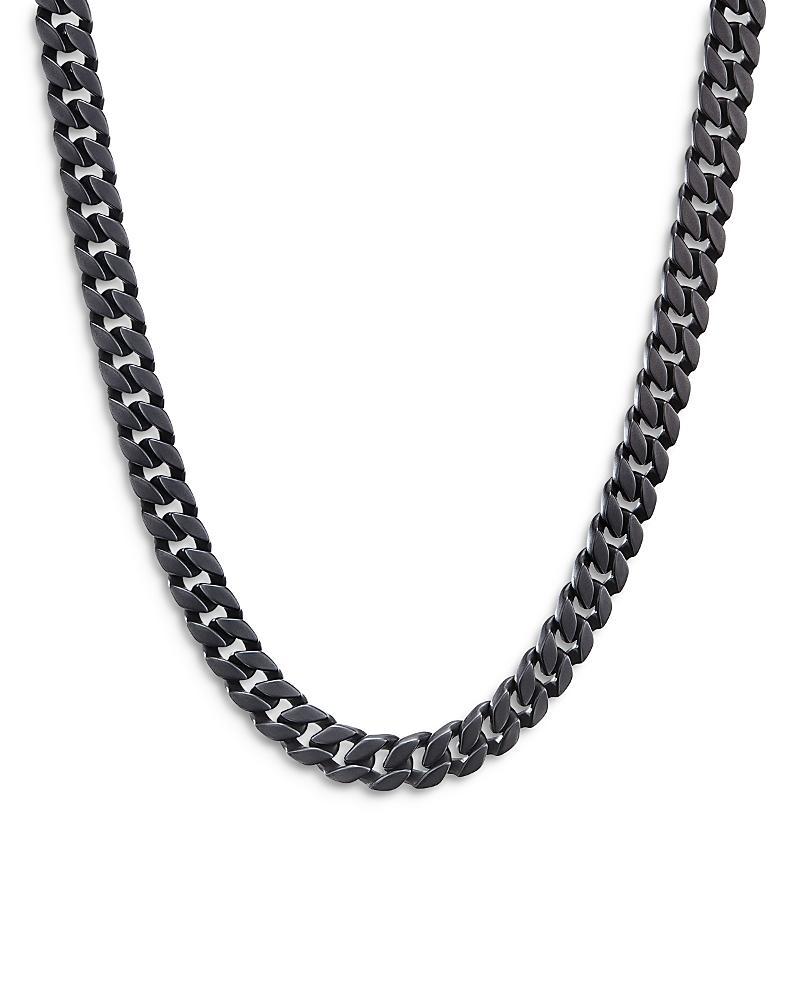 Mens Curb Chain Necklace in Titanium, 8MM Product Image