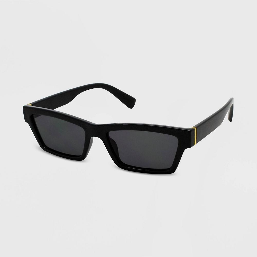 Womens Rectangle Sunglasses - Wild Fable Black Product Image