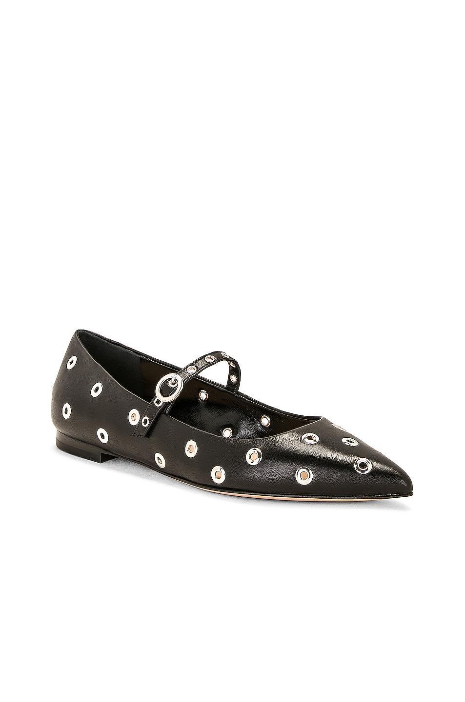 Gianvito Rossi Nappa Flats in Black Product Image