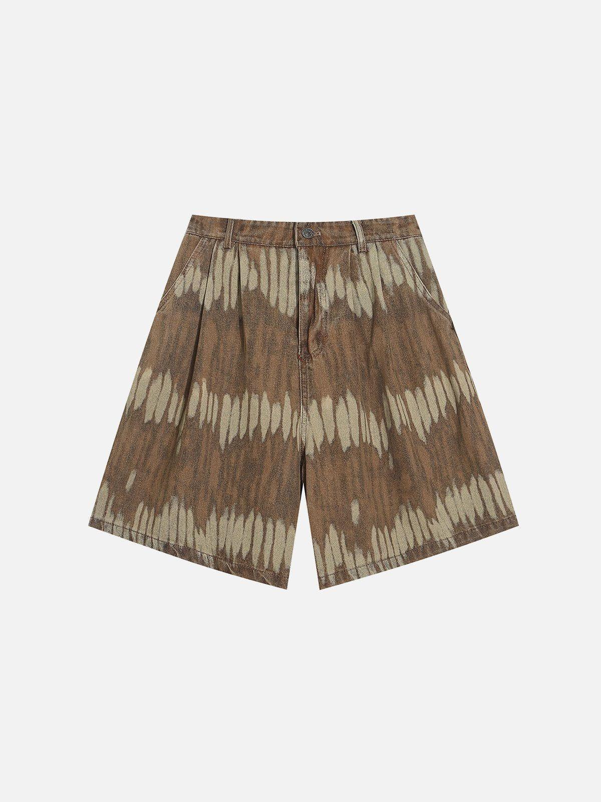 Aelfric Eden Leaf Pattern Washed Jorts Product Image