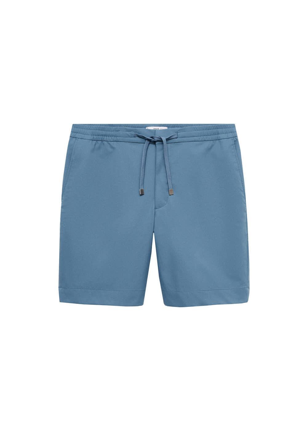 MANGO MAN - Technical fabric drawstring Bermuda shorts sky blueMen Product Image