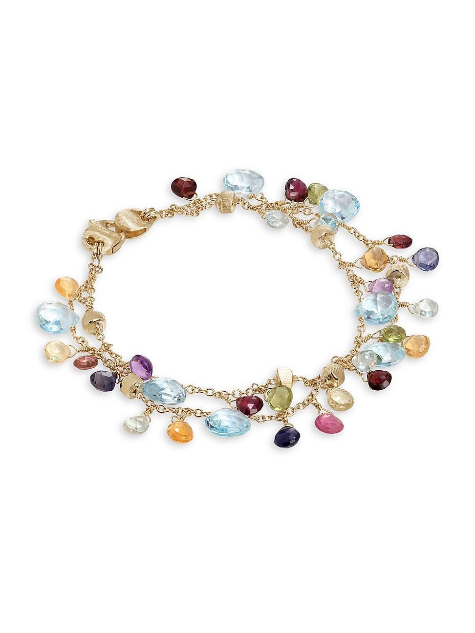 Womens Paradise 18K Yellow Gold & Mixed-Stone 2-Strand Bracelet Product Image