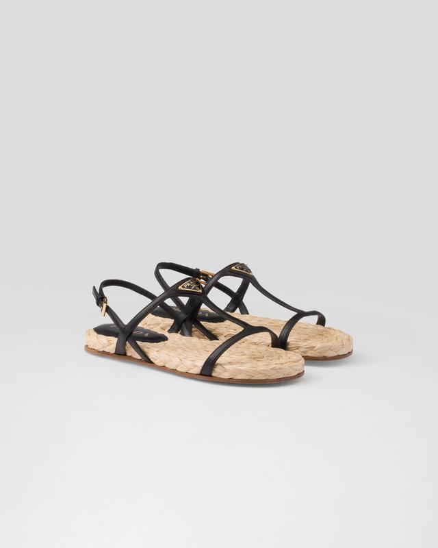 Flat nappa leather sandals Product Image