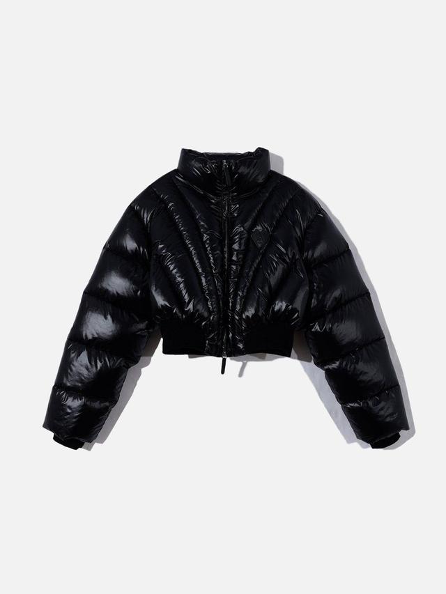 Solid Cropped Puffer Down Coat Product Image